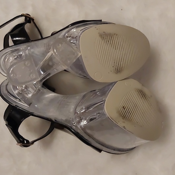 Black and clear platform heels - Picture 5 of 12